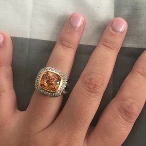 Citrine stone ring